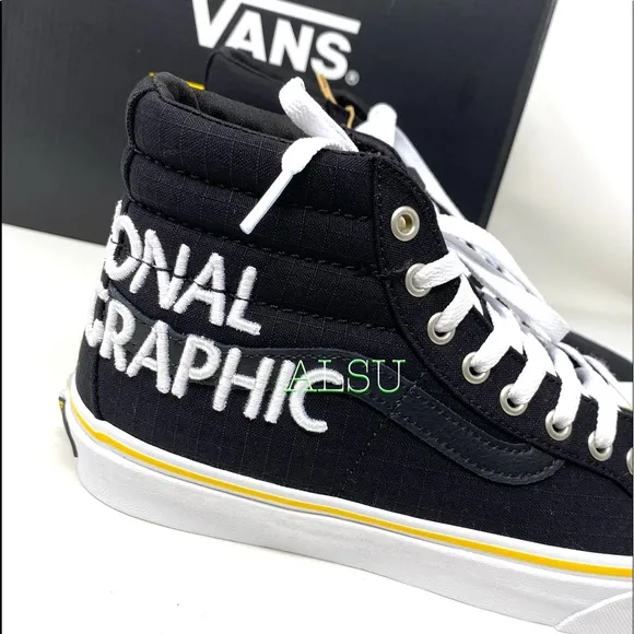 💖MEGA SALE💖VANS SK8-HI Reissue Nation Geographic Black Women's 6.5 VN0A3TKPXHP