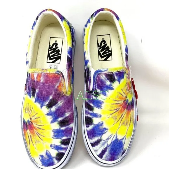 💖MEGA SALE💖VANS Vans Classic Slip On Washed Tie-Dye Canvas Men   VN0A4U3819X