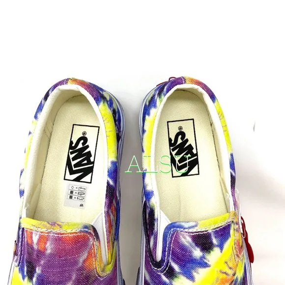 💖MEGA SALE💖VANS Vans Classic Slip On Washed Tie-Dye Canvas Men   VN0A4U3819X