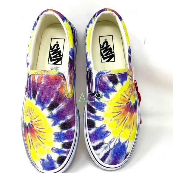 💖MEGA SALE💖VANS Vans Classic Slip On Washed Tie-Dye Canvas Men   VN0A4U3819X