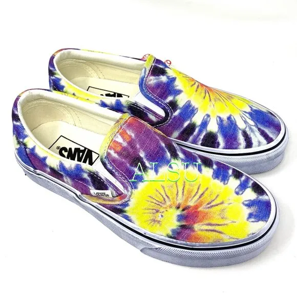 💖MEGA SALE💖VANS Vans Classic Slip On Washed Tie-Dye Canvas Men   VN0A4U3819X