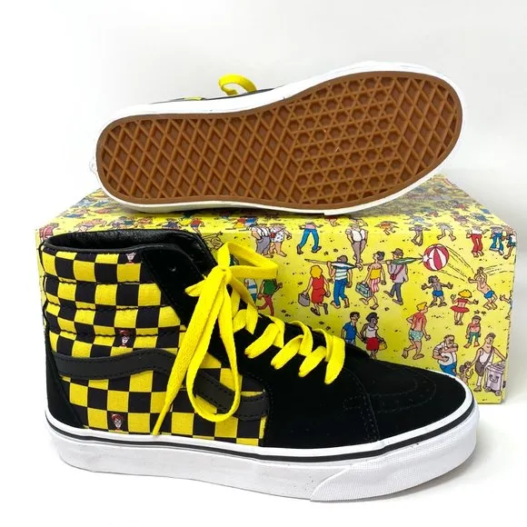💖MEGA SALE💖VANS x Where's Waldo Sk8-Hi Checker Suede High Men's VN0A32QG4UE