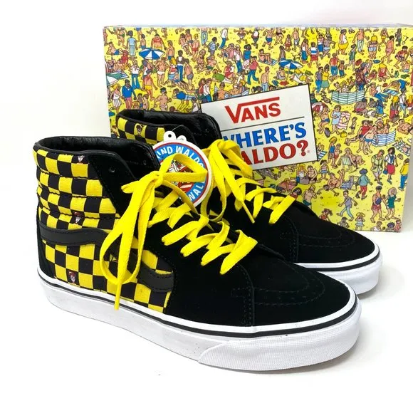 💖MEGA SALE💖VANS x Where's Waldo Sk8-Hi Checker Suede High Men's VN0A32QG4UE