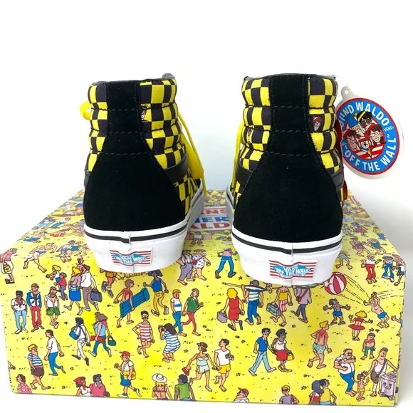 💖MEGA SALE💖VANS x Where's Waldo Sk8-Hi Checker Suede High Men's VN0A32QG4UE
