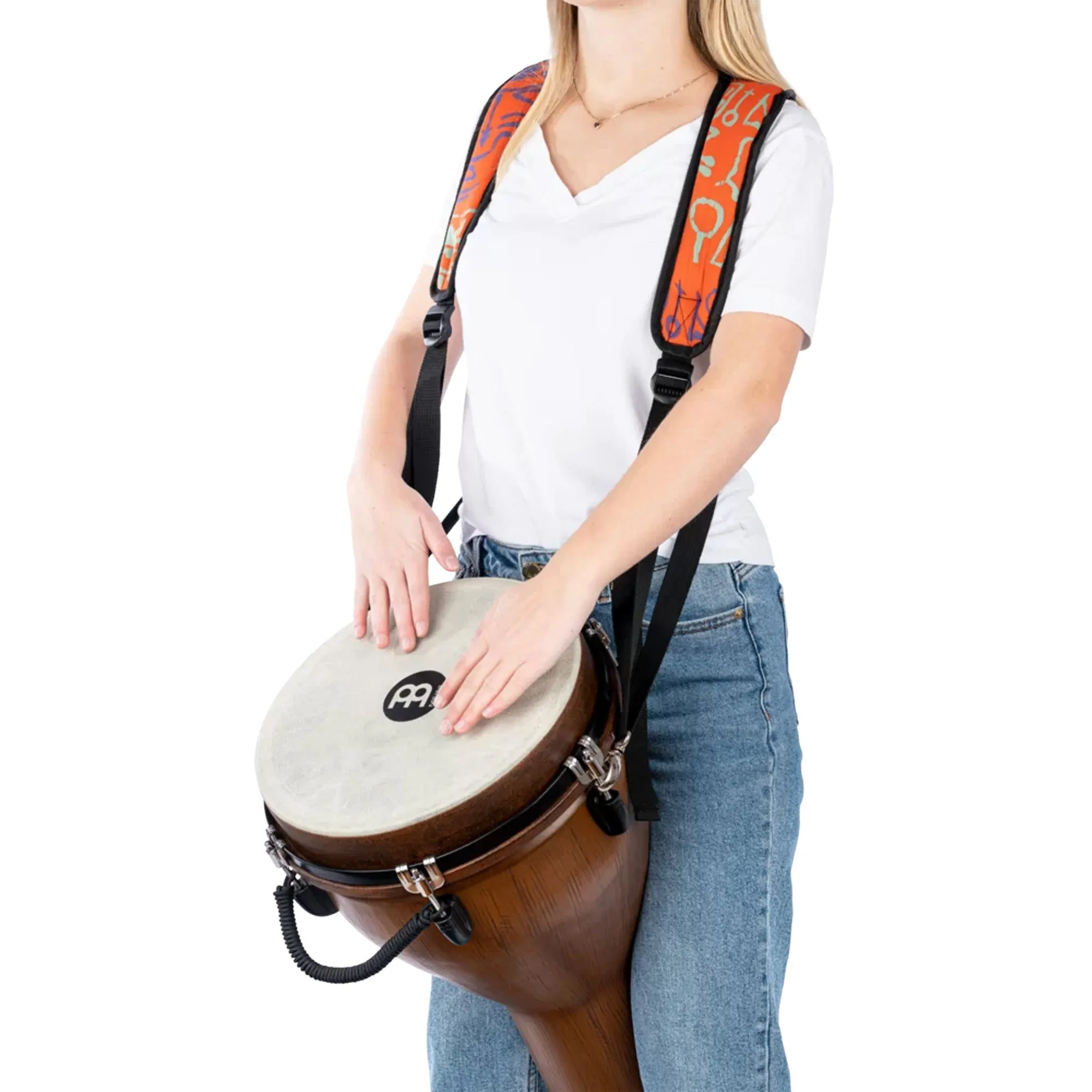 MEINL Percussion MDJS1PS Professional Djembe Strap, Pharaohs Script