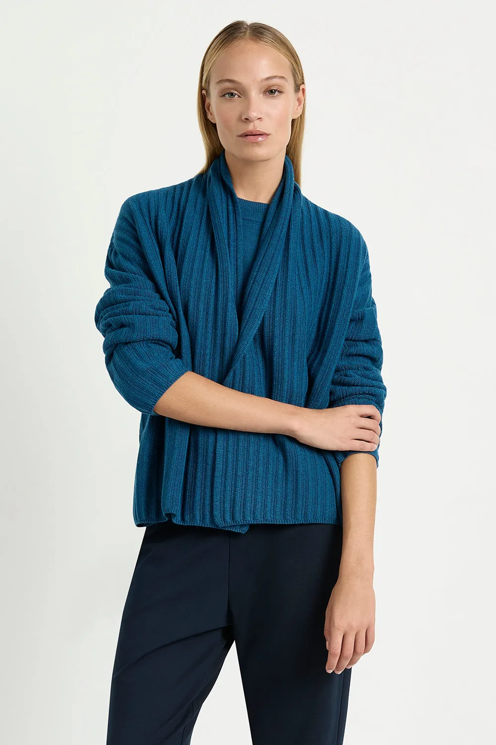 Mela Purdie Shrug Jacket in Beluga Marl F132 9289