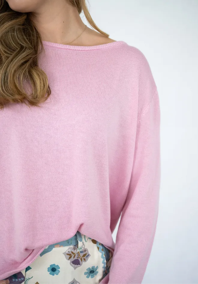 Melody Boatneck Knit - Pink