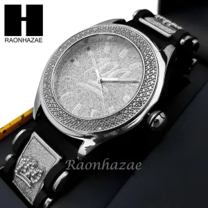 MEN WATCH EMOJI 100 PENDANT CUBAN LINK CHAIN NECKLACE GIFT SET SS86S
