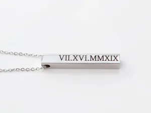 Men's 4 Sided Bar Necklace