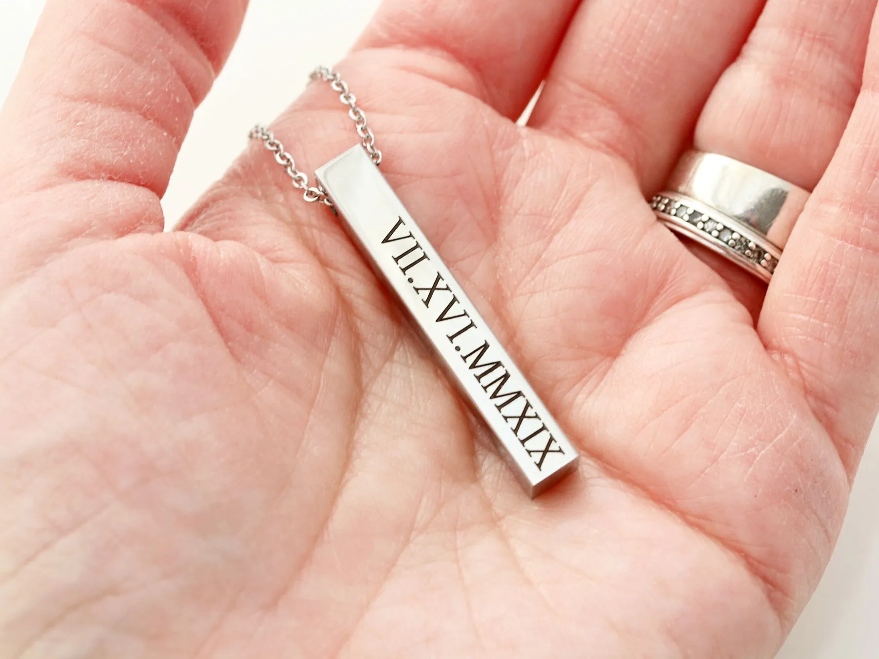 Men's 4 Sided Bar Necklace