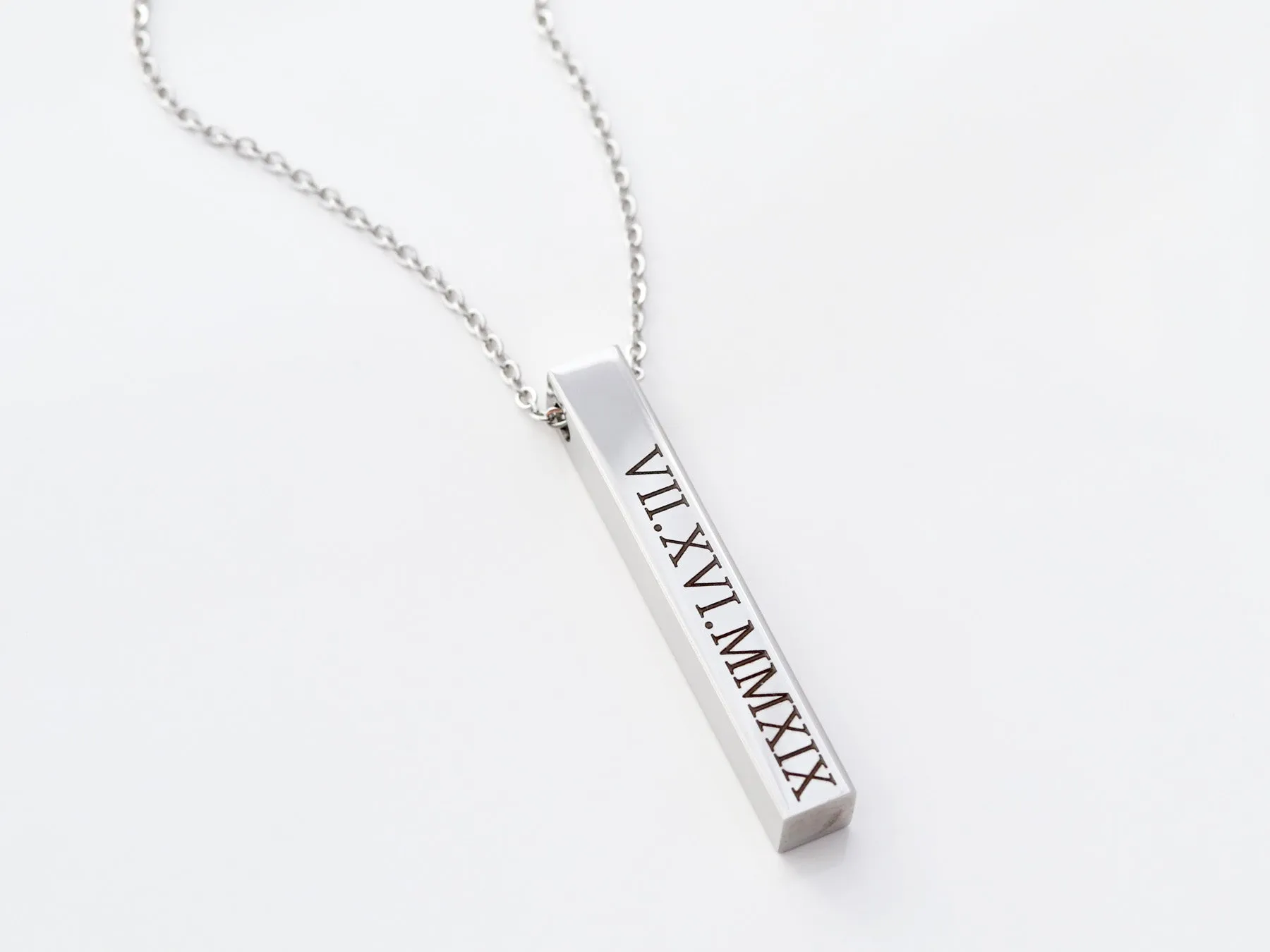 Men's 4 Sided Bar Necklace