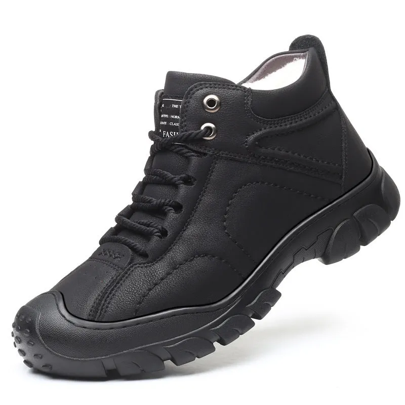 Men's Winter Plus Velvet Warmth And Thick Cotton Shoes