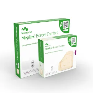 Mepilex Foam Dressing Silicone Including Adhesive Border | 5 x 12.5cm | Pack of 10