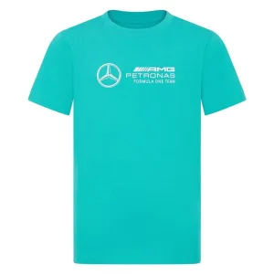 Mercedes AMG Petronas Kid's Large Logo T-shirt | Real Teal | 2024