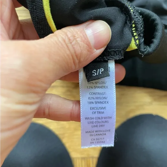 Michi Wildcat Sports Bra Acid Yellow/Black Sz S EUC