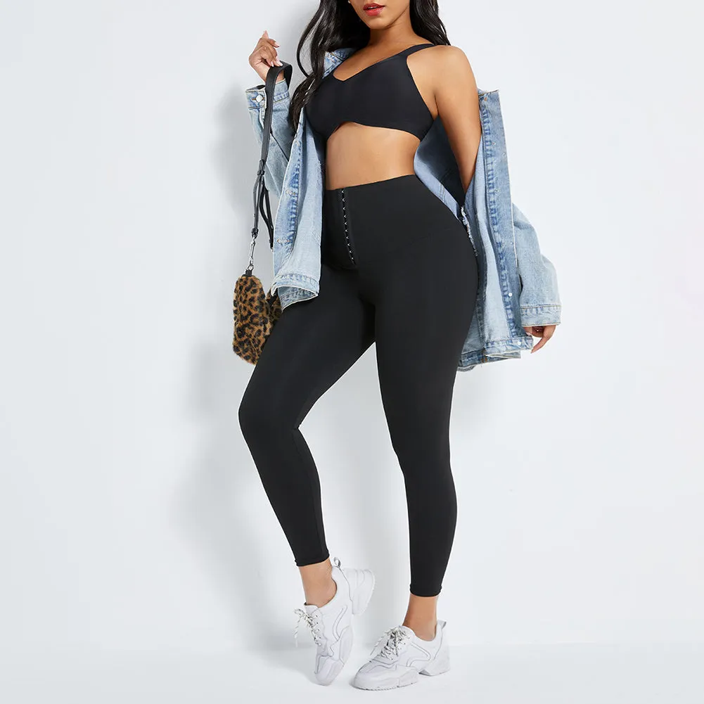 Mid-Waist Leggings | 3 Hook Closure