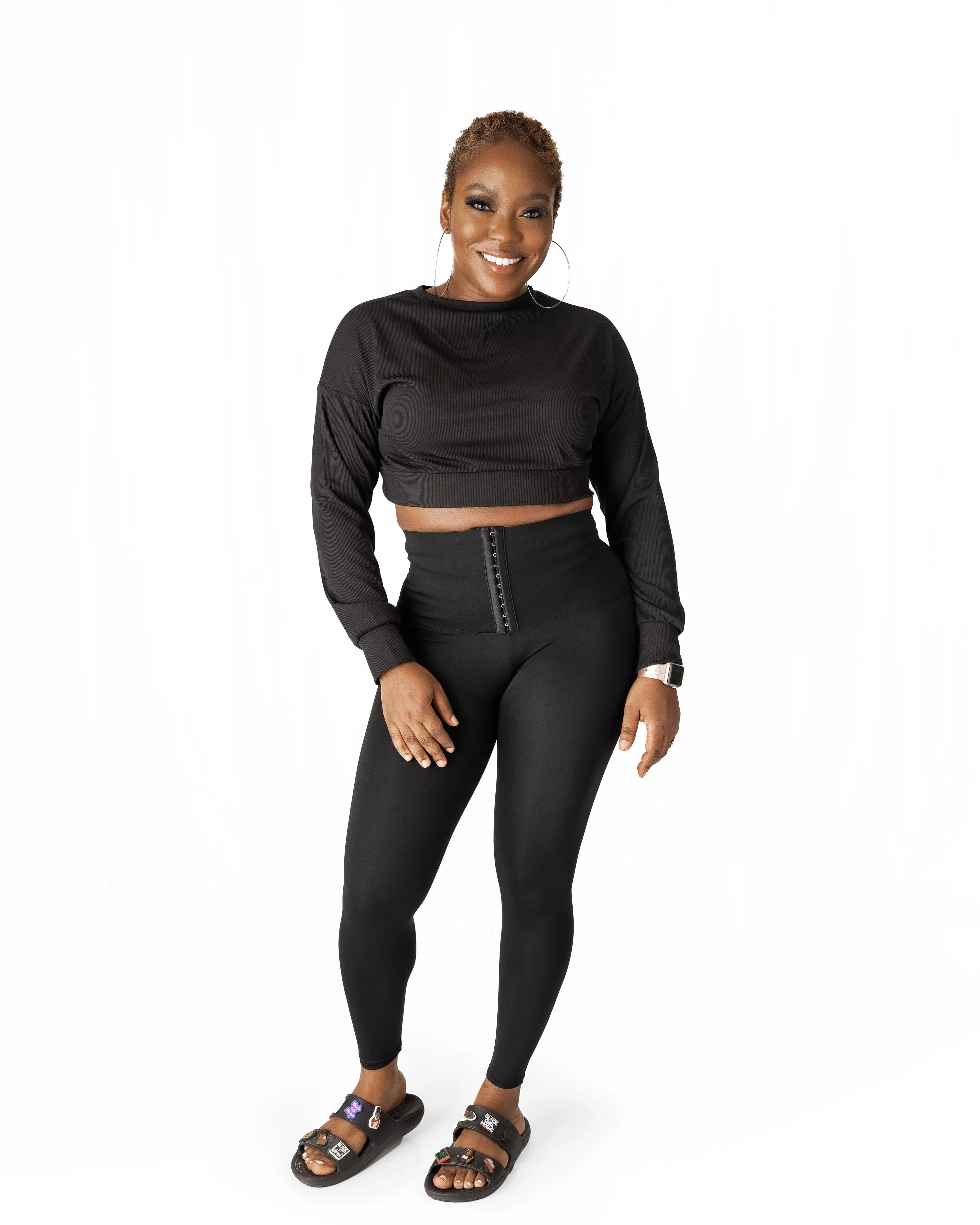 Mid-Waist Leggings | 3 Hook Closure