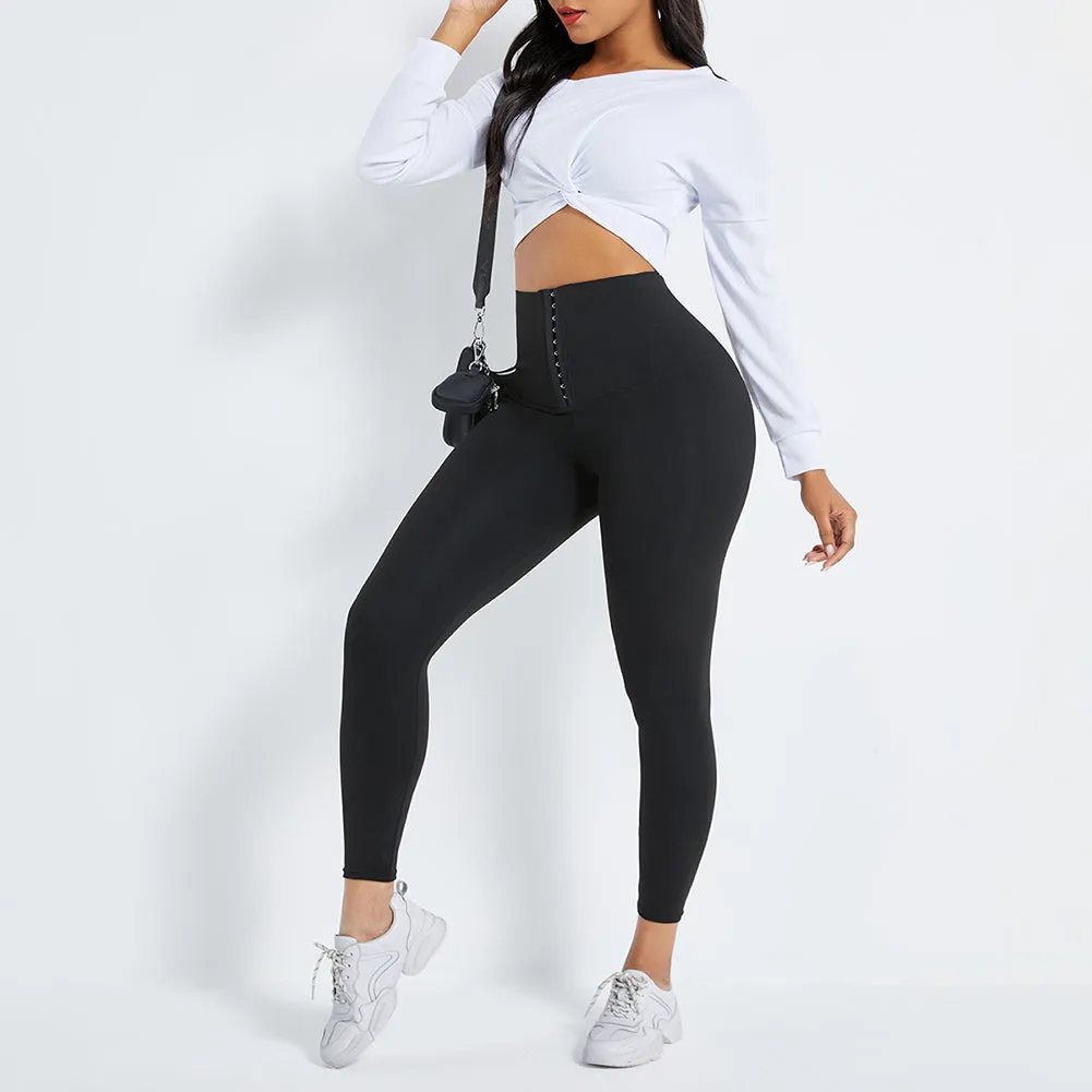 Mid-Waist Leggings | 3 Hook Closure