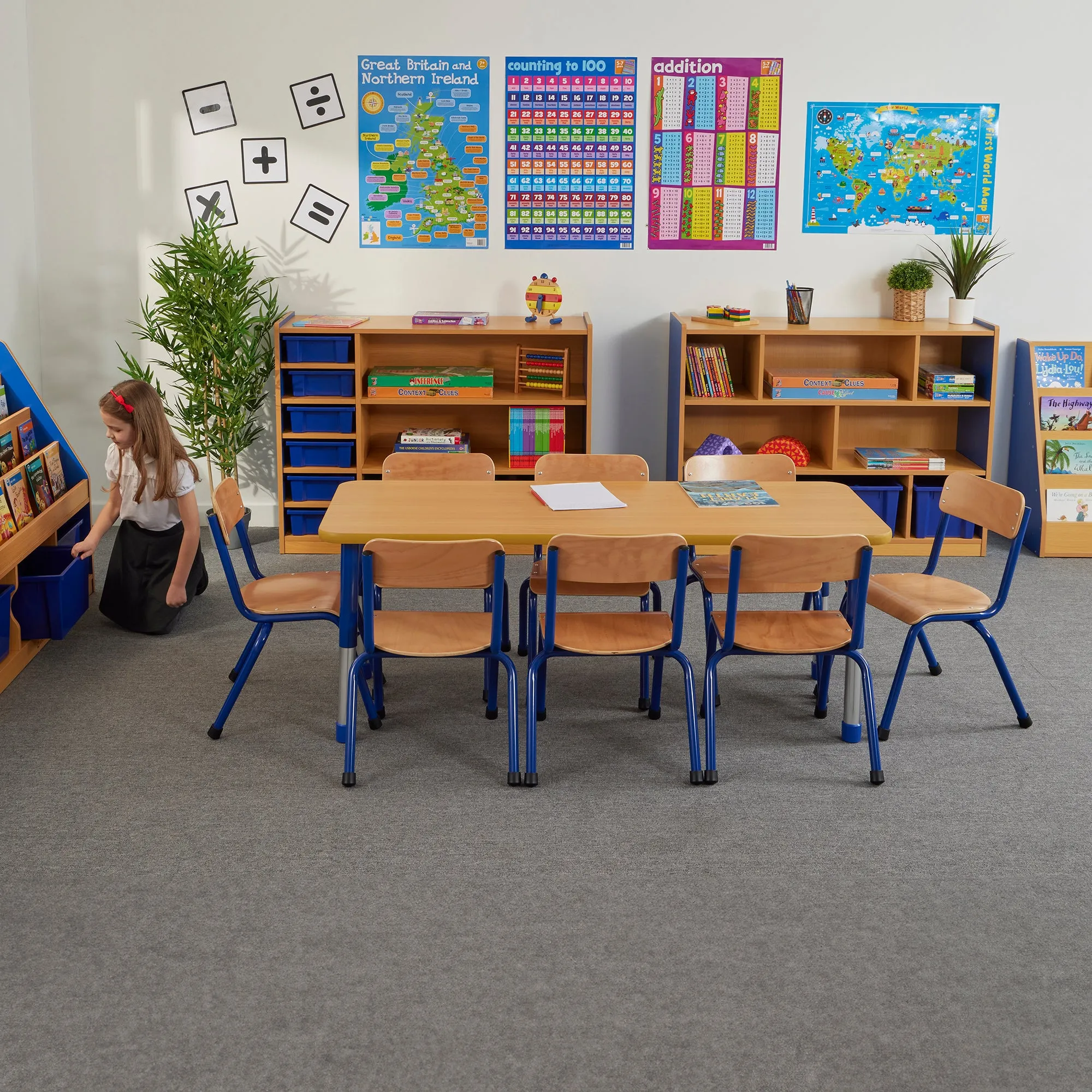 Milan Rectangular Table (8 Seater) - Blue