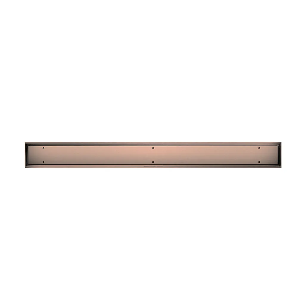Mist (Tile-In) Adjustable Kit Lagos Linear Shower Drain (2" Outlet) - Floor Mount - 96" Stainless Steel/Bronze