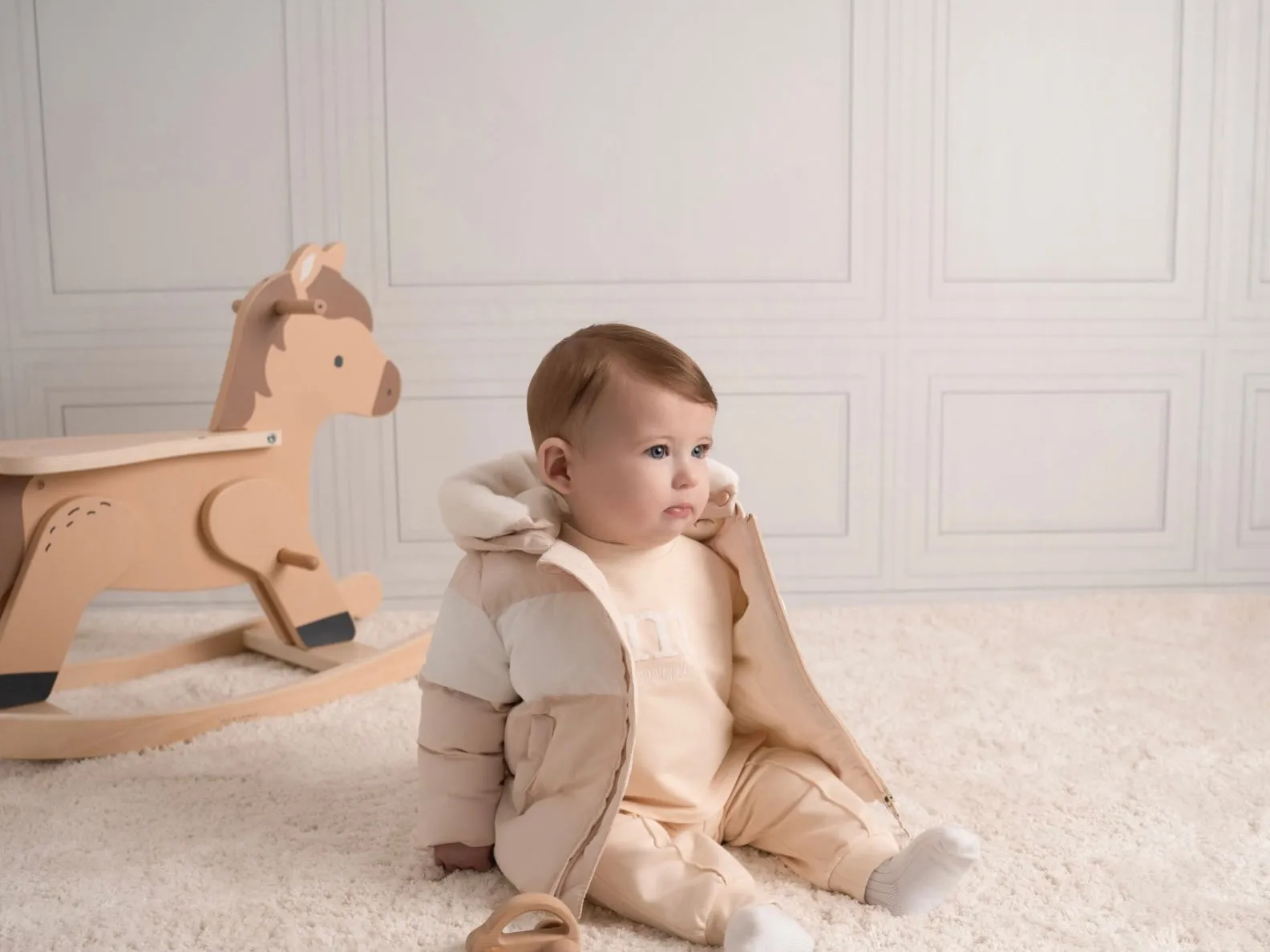 Mitch & Son DAN Beige Padded Jacket MS24701