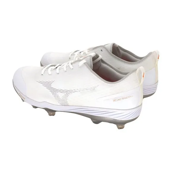 Mizuno Mens Dominant 4 Baseball Shoe, White, Size 13