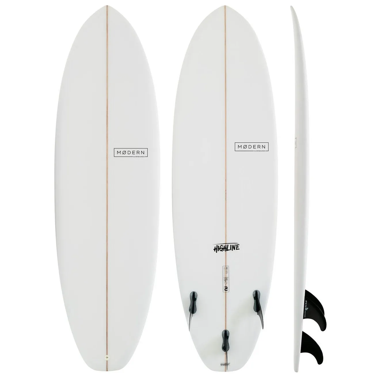 MODERN HIGHLINE - PU CLEAR SURFBOARD PACKAGE