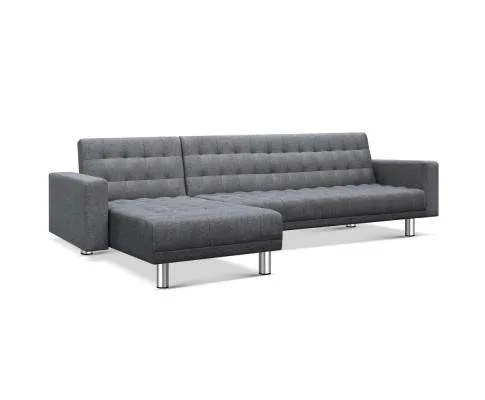 Modular Fabric Sofa Bed - Grey