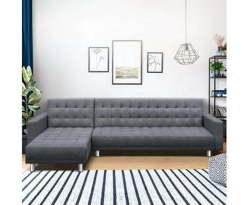 Modular Fabric Sofa Bed - Grey