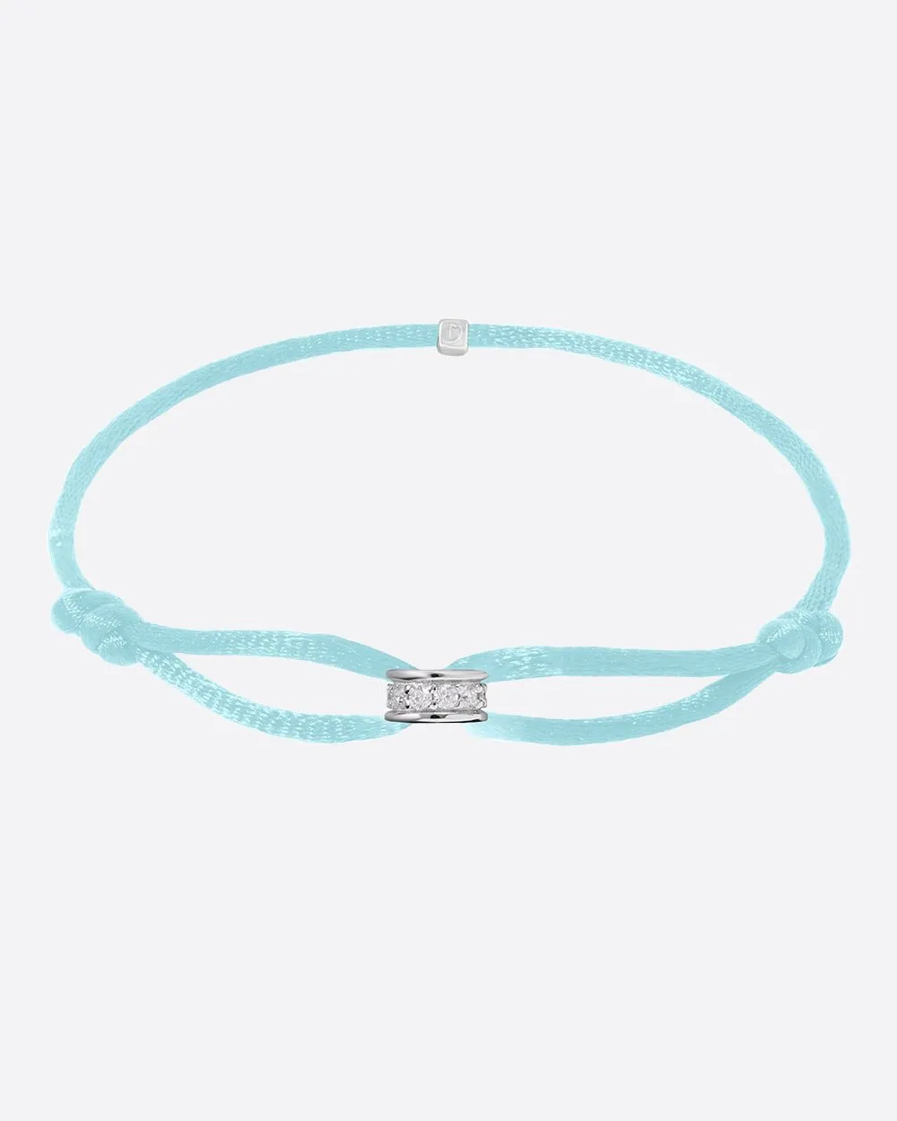 MOISSANITE THICK INFINITY RING CORD BRACELET 925.