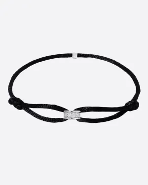 MOISSANITE THICK INFINITY RING CORD BRACELET 925.