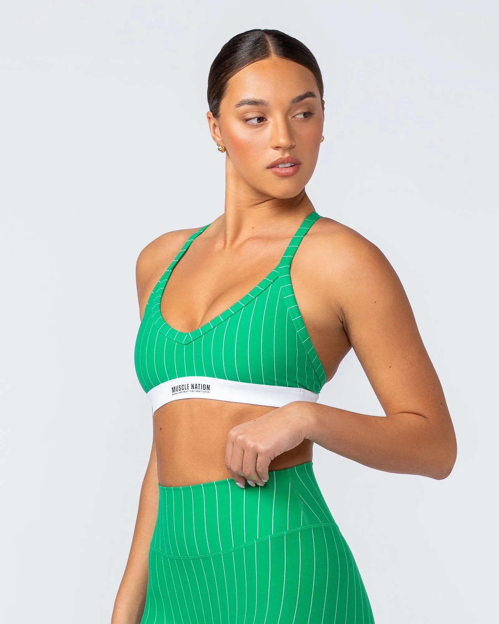 Muscle Nation | All Star Bra - Clover Stripe