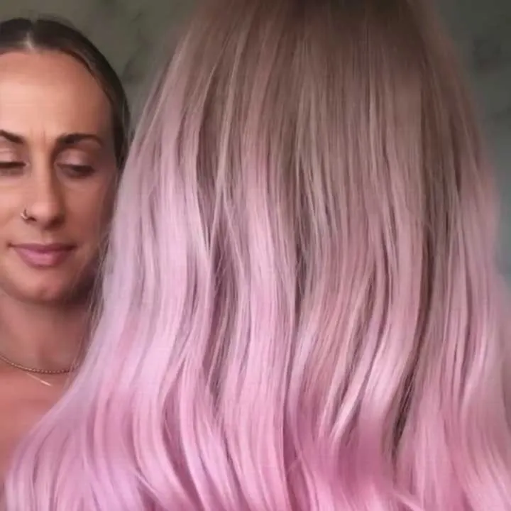 Natural Pink Heat Resistant Fiber Hair for Women