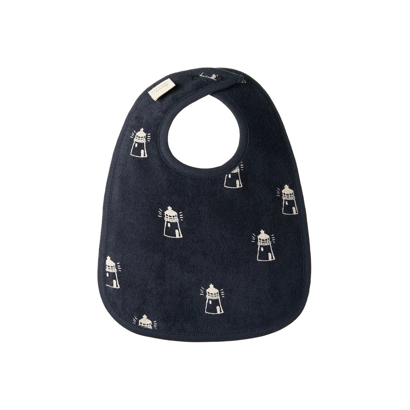 NATURE BABY REVERSIBLE BIB LIGHTHOUSE PRINT