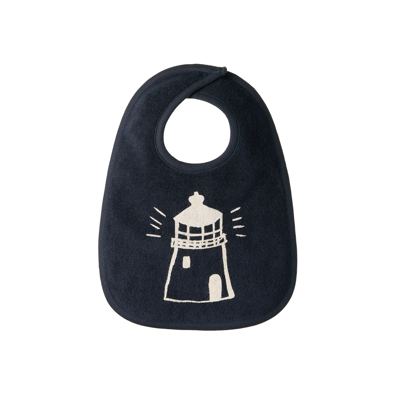 NATURE BABY REVERSIBLE BIB LIGHTHOUSE PRINT