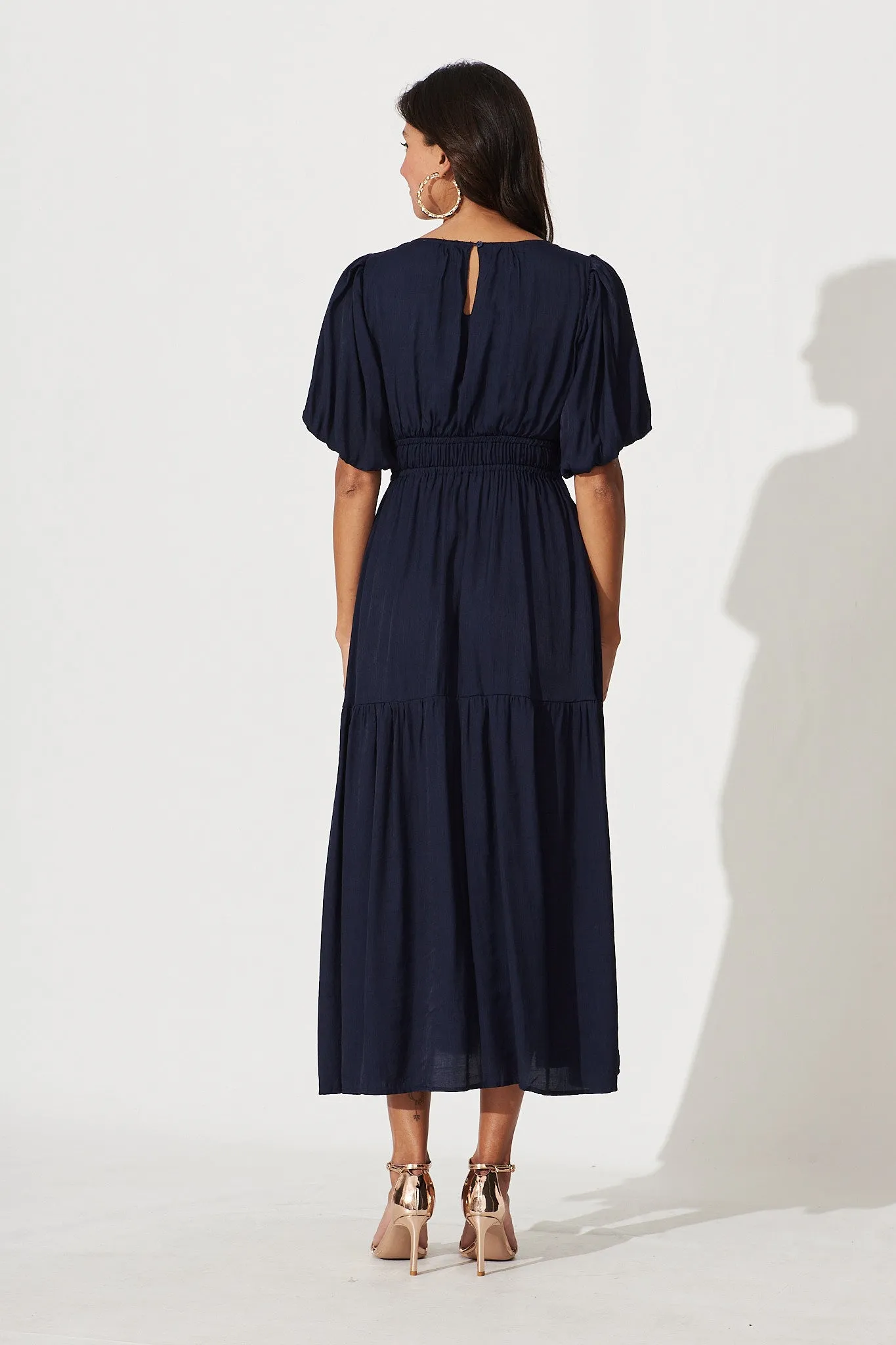 Navy Celestial Midi Dress