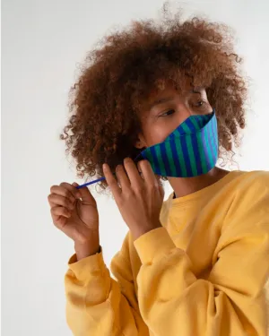 New Baggu 100% Organic Quilter’s Cotton Stripes Face Mask! One Size!