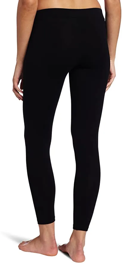 New Danskin Women's Ankle Legging, Black, Ankle-Length athletic legging featuring elasticized waistband and logoing at side Sz S!