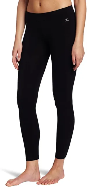 New Danskin Women's Ankle Legging, Black, Ankle-Length athletic legging featuring elasticized waistband and logoing at side Sz S!
