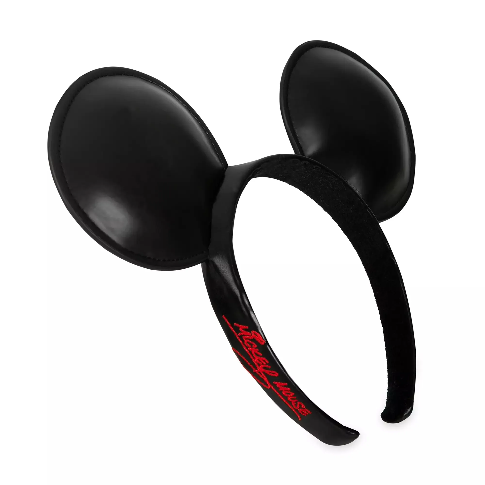 New Disney Mickey Mouse Simulated Leather Ear Headband, Adults! Great Quality!