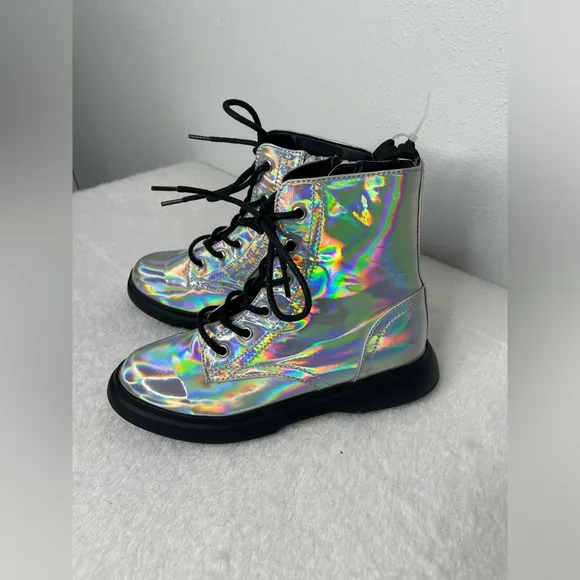 New DV by Dolce Vita Girls Colada Iridescent Ankle Boots in size 4