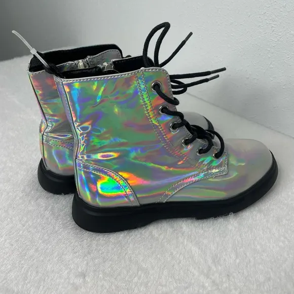 New DV by Dolce Vita Girls Colada Iridescent Ankle Boots in size 4