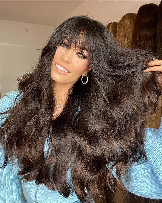 New Fashion Black Long Wave Wig