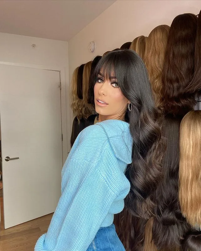 New Fashion Black Long Wave Wig