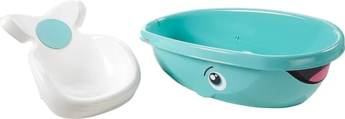 New Fisher-Price Baby to Toddler Bath Whale of a Tub with Removable Infant Seat and Drain Plug Retails $45 