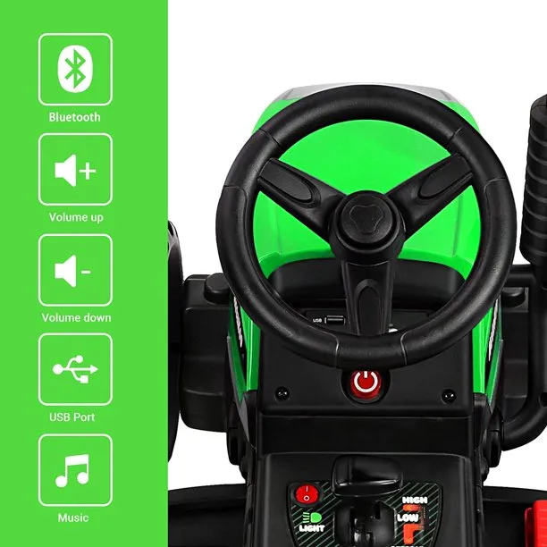 New in box! Metakoo Green 12 V Electric Tractor Powered Ride-On with Remote Control