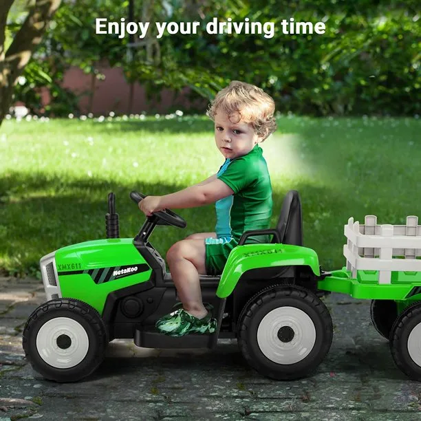 New in box! Metakoo Green 12 V Electric Tractor Powered Ride-On with Remote Control