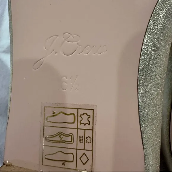 NEW J.Crew Zoe ballet flats in metallic leather