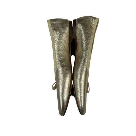 NEW J.Crew Zoe ballet flats in metallic leather