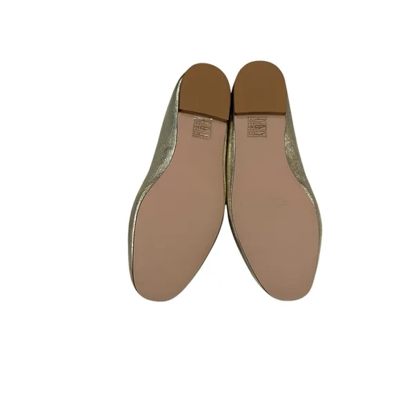 NEW J.Crew Zoe ballet flats in metallic leather